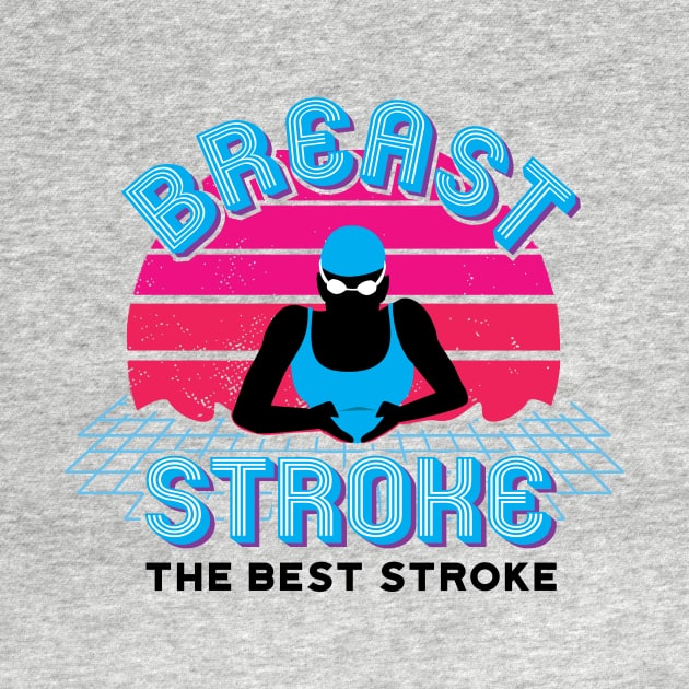 Girls Retro Breaststroke Fan Girls Swim Gift by atomguy